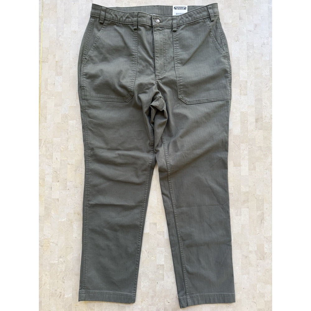 NEW DULUTH RESERVE SLIM‎ LEG PANTS Flex Green Women's 14 Gorpcore Comfy Stretch